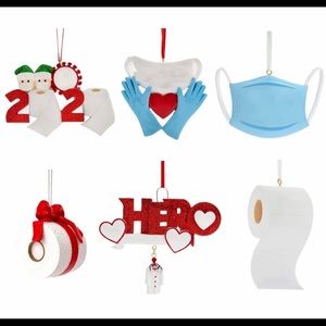 Covid/Quarantine Themed XMAS ornaments (6 options)